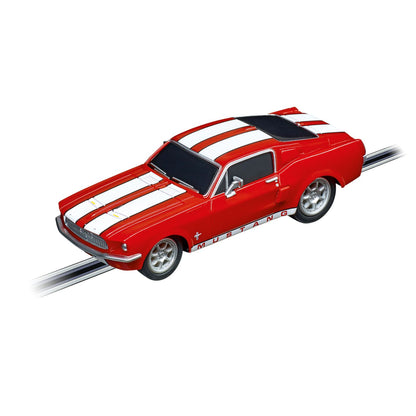 Carrera Ford Mustang '67 Racing Red Slot Car – 1:43 Scale GO!!! Classic Sports Car