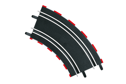 Carrera GO!!! Curve 2/45 4pk – Slot Car Track Extension for 1:43 Scale