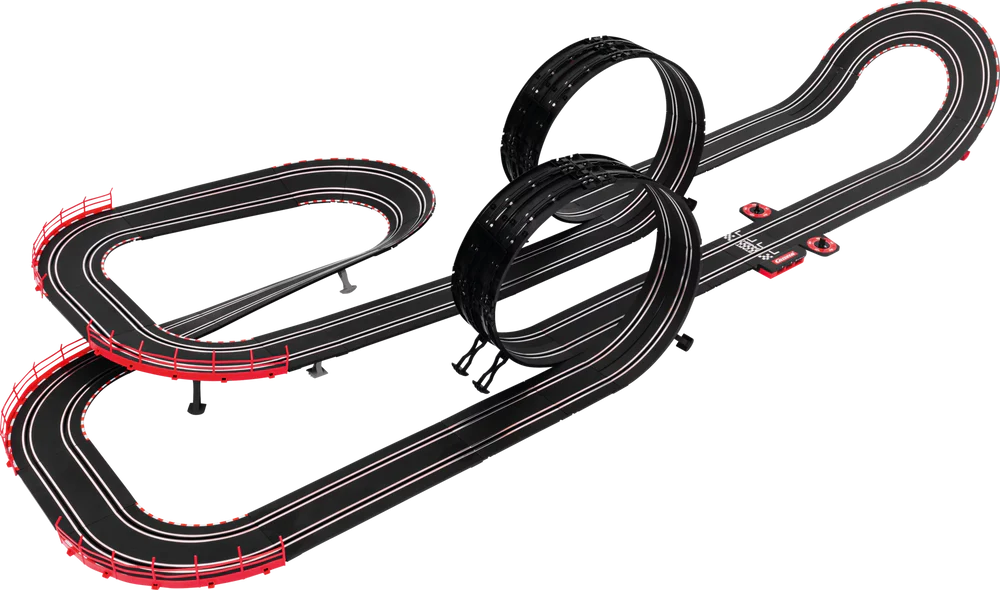 Carrera GO!!! DTM Speed Giants Slot Car Racing Set – Audi R8 vs Lamborghini Huracán – 8.9m Track with Loops & Flyover