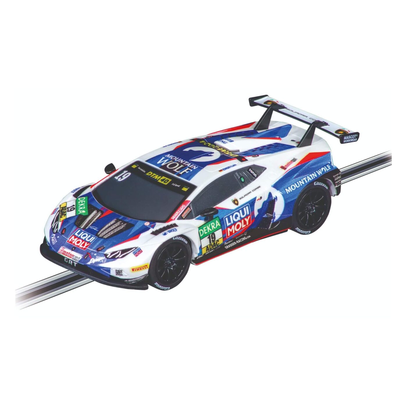Carrera GO!!! DTM Speed Giants Slot Car Racing Set – Audi R8 vs Lamborghini Huracán – 8.9m Track with Loops & Flyover