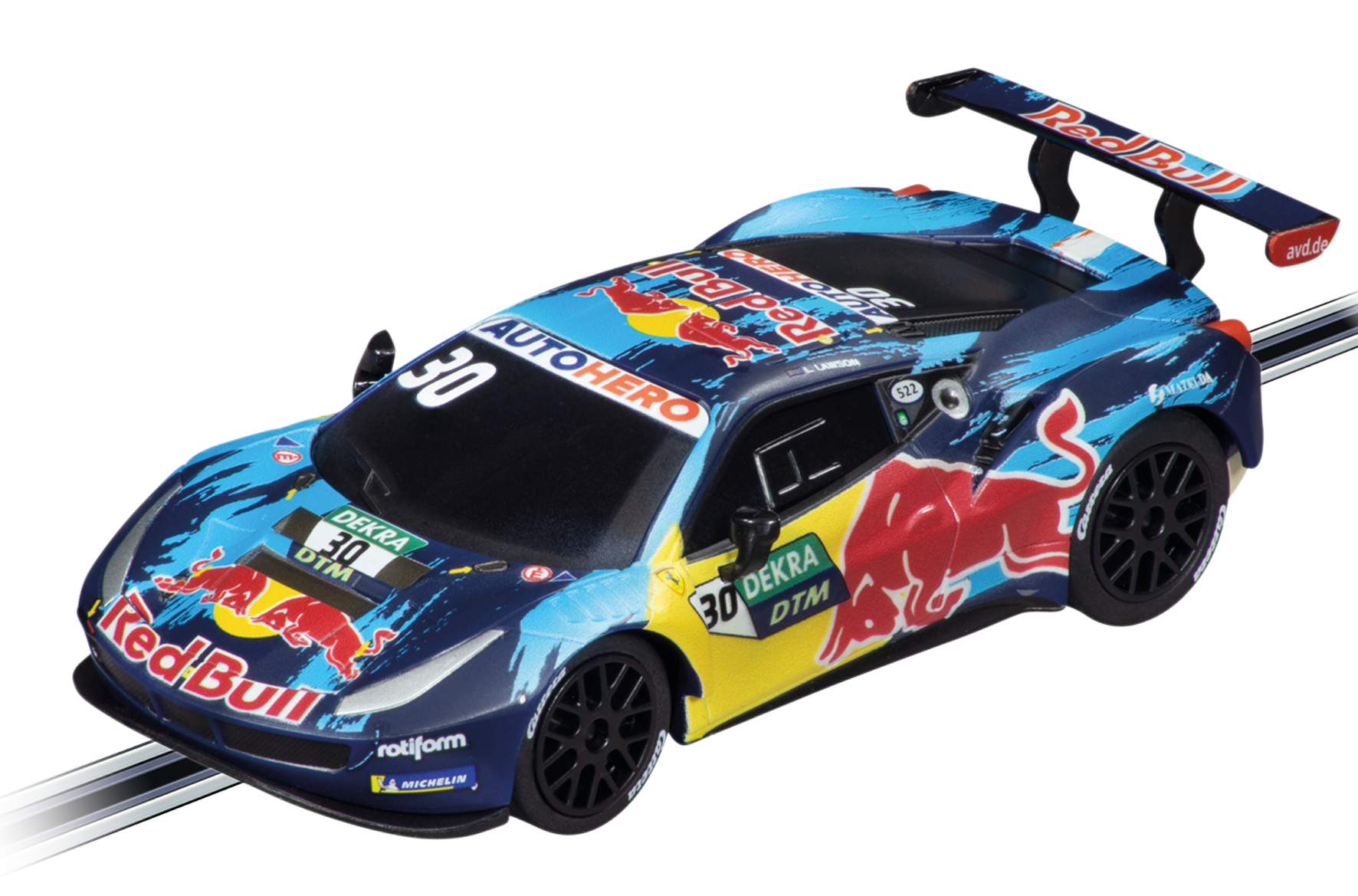 Carrera GO!!! Ferrari 488 GT3 "Red Bull AF Corse No.30" Slot Car – 1:43 Scale