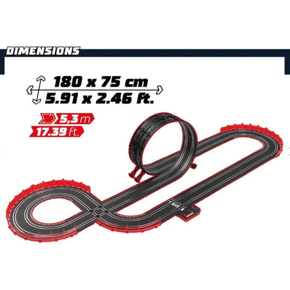 Carrera GO!!! GT Pro Racers Lamborghini Huracán vs Audi R8 LMS 5.3m Slot Car Racing Set