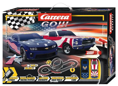 Carrera GO!!! Street Legends Slot Car Set – 1/43 Scale Racing