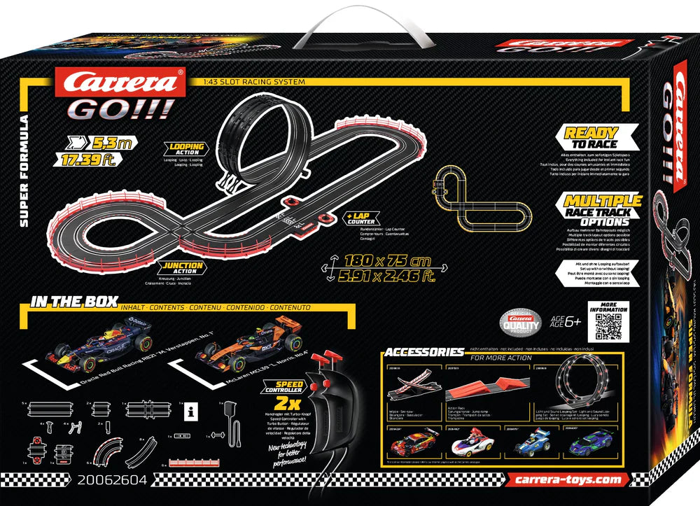 Carrera GO!!! Super Formula Set – Verstappen vs Norris 5.3m Track