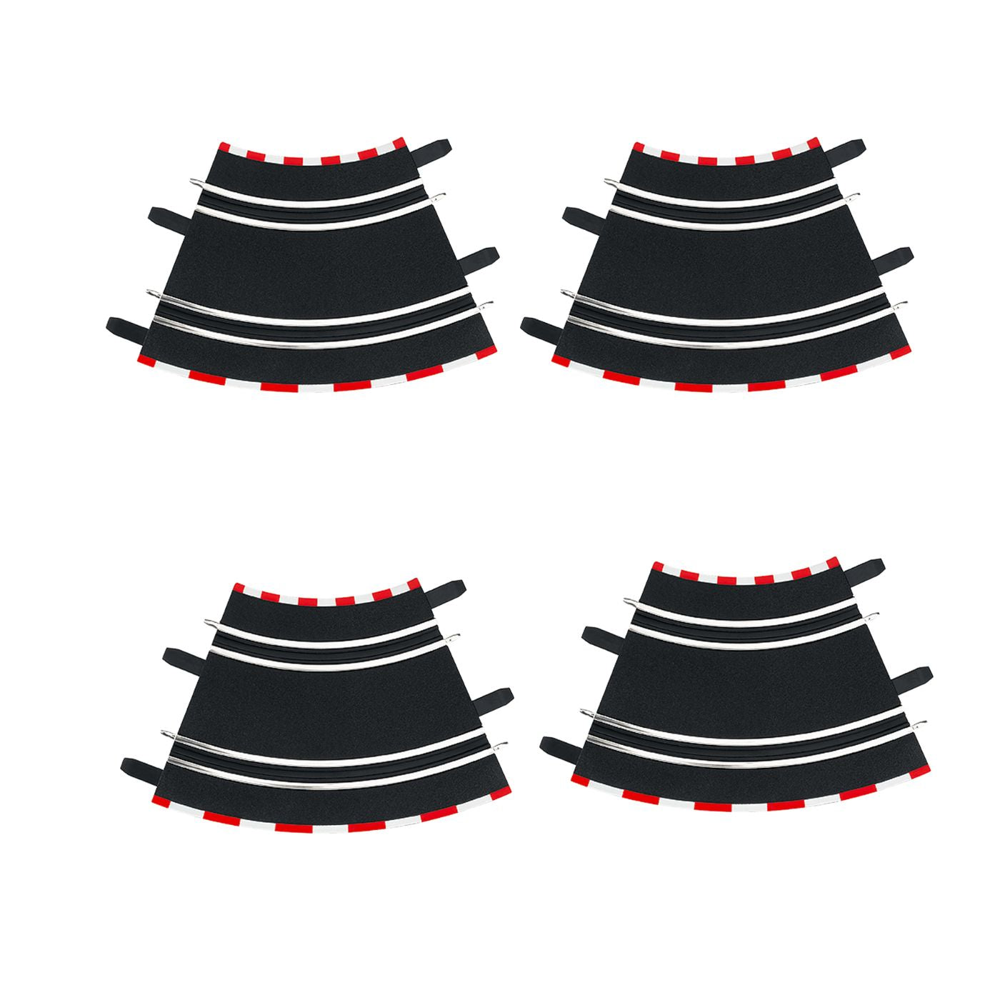 Carrera GO!!! Track Curve 1/45 Degrees 4pk – Slot Car Track Extension 1:43 Scale