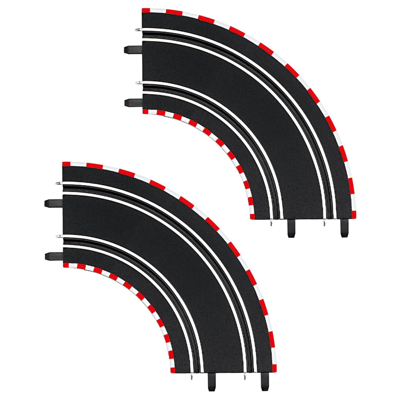 Carrera GO!!! Track Curve 1/90° 2pk – 1:43 Slot Car Track Extension for Tight Turns