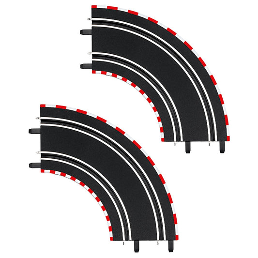 Carrera GO!!! Track Curve 1/90° 2pk – 1:43 Slot Car Track Extension for Tight Turns