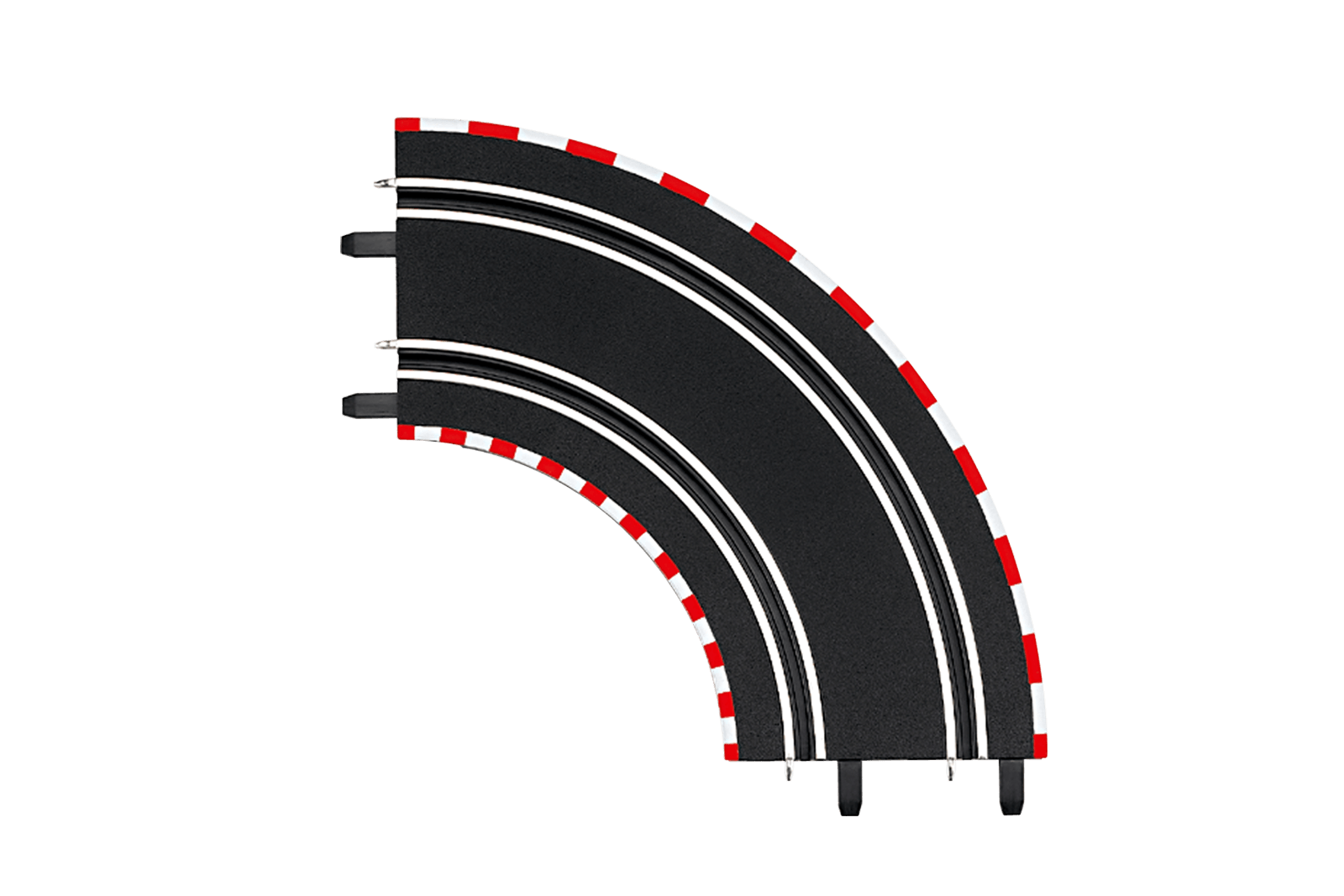 Carrera GO!!! Track Curve 1/90° 2pk – 1:43 Slot Car Track Extension for Tight Turns