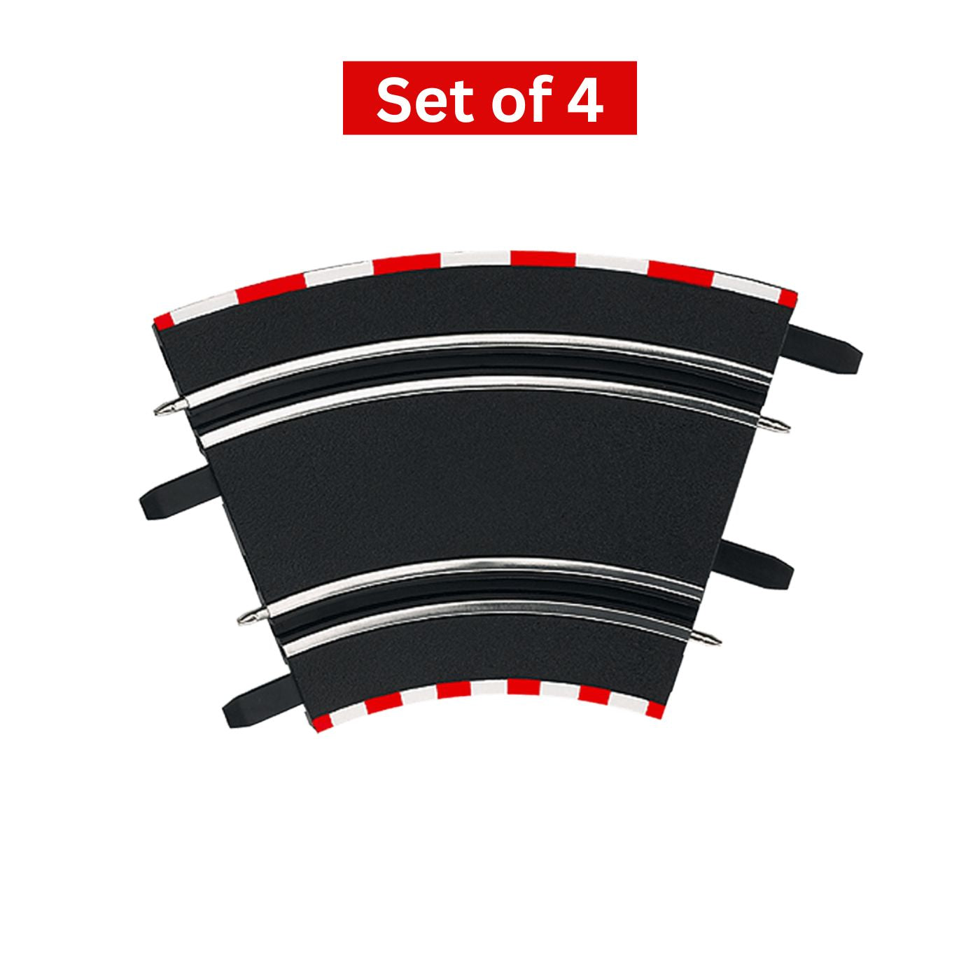 Carrera High Banked Curve 1/45° 4pk – Steep Slot Car Track Extension for 1:43 Scale