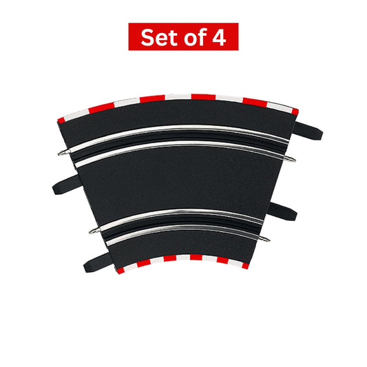 Carrera High Banked Curve 1/45° 4pk – Steep Slot Car Track Extension for 1:43 Scale