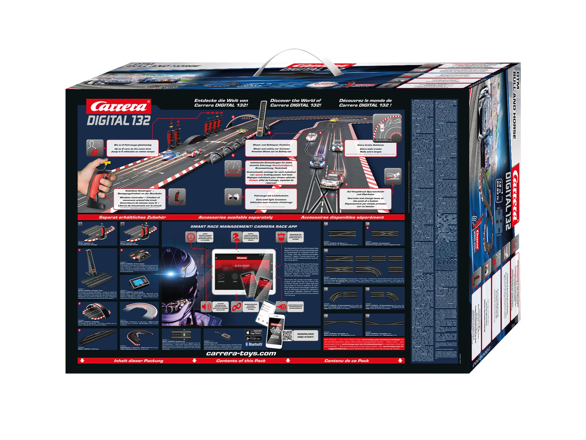 Carrera Premium Digital 124 Slot Racing System DTM Scale 1:32 Track 7.6m DTM Bull & Horse