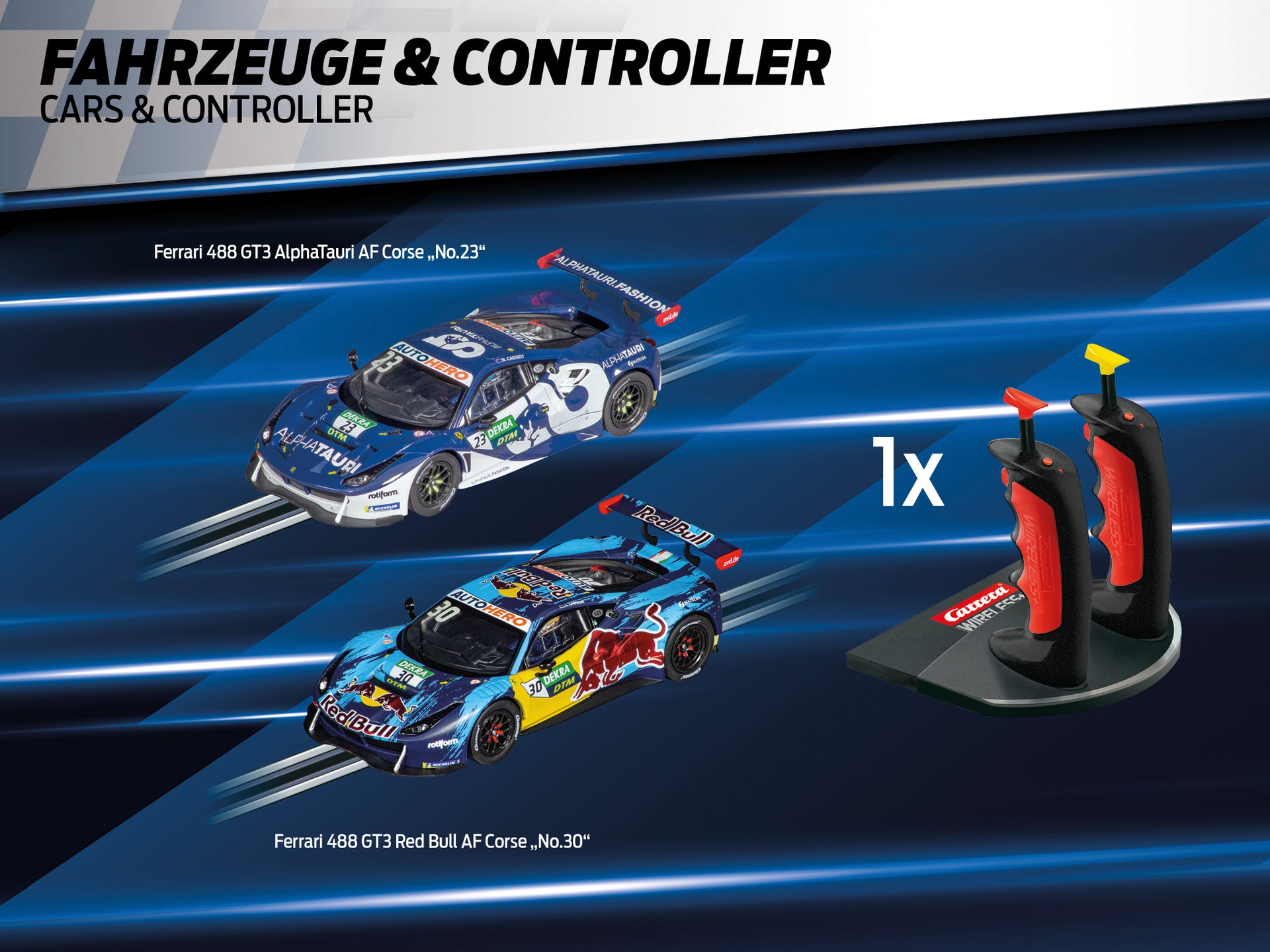 Carrera Premium Digital 124 Slot Racing System DTM Scale 1:32 Track 7.6m DTM Bull & Horse