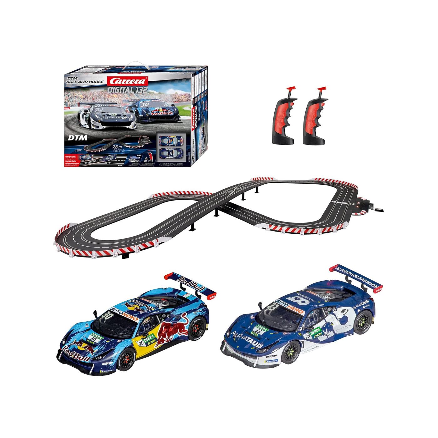 Carrera Premium Digital 124 Slot Racing System DTM Scale 1:32 Track 7.6m DTM Bull & Horse