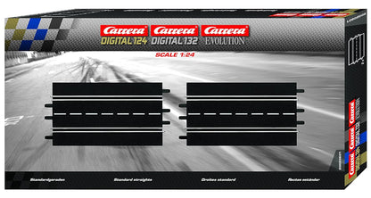 Carrera Standard Straight Extension Set (1:24 Scale) – 2-Pack