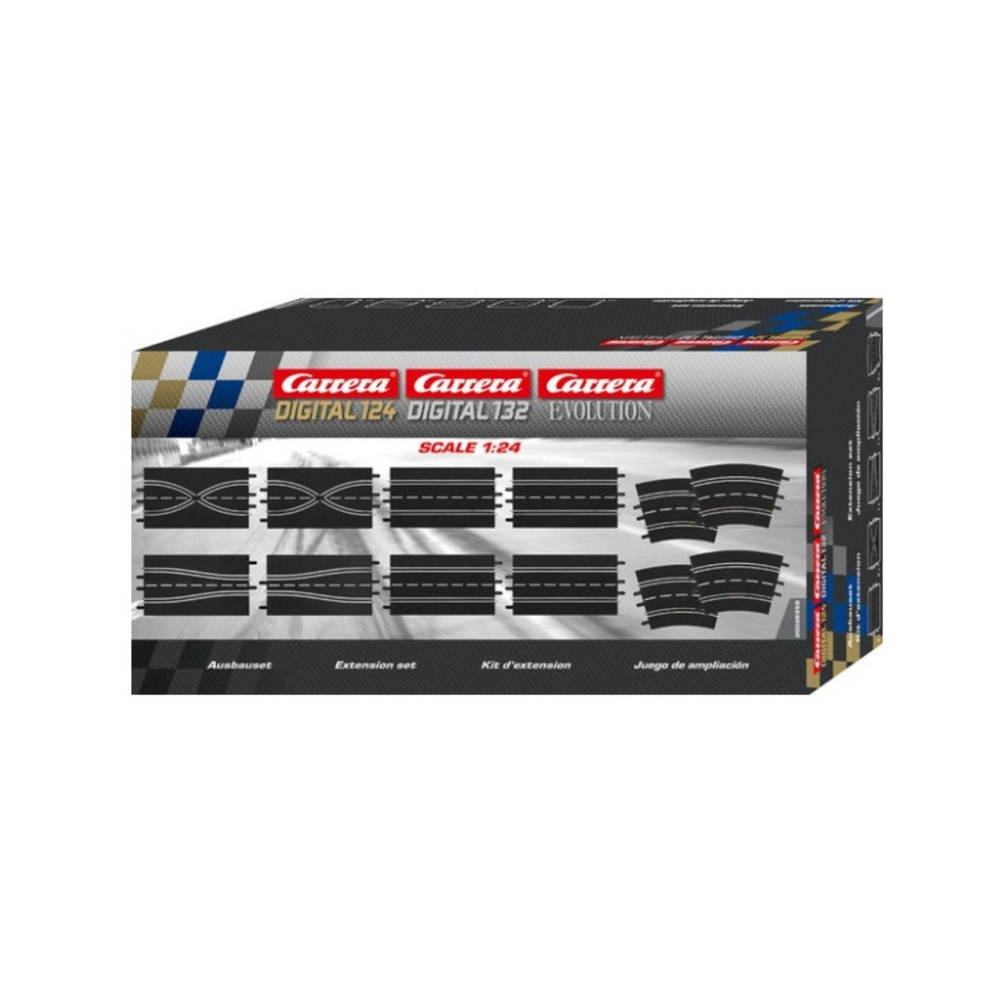 Carrera Track Extension Set 3.8m – 12-Piece Set (Digital 124/132 & Evolution)