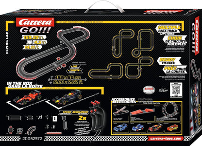 Carrera GO!!! 62572 Flying Lap Slot Car Set – 1:43 Scale Formula 1 Racing with Ferrari SF-23 & Red Bull RB19