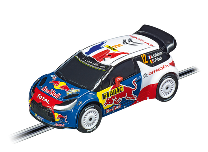 Carrera GO!!! Super Rally Slot Car Racing Set – 1:43 Scale Rally Track with Citroën DS3 WRC Cars