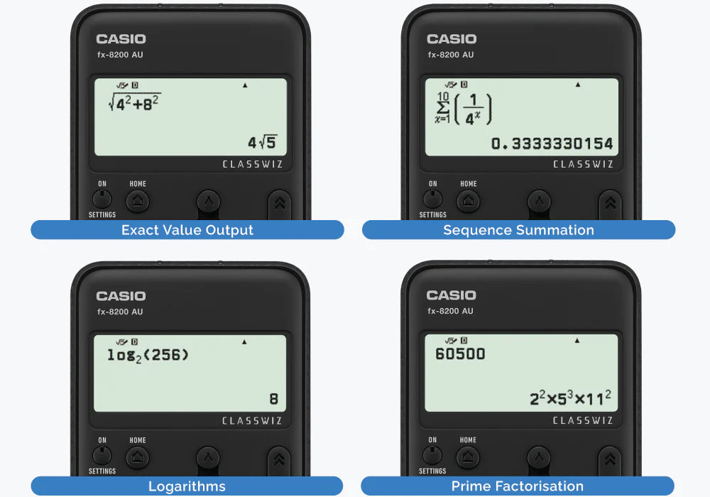 Casio FX-8200 AU Scientific with Emulator Calculator Black