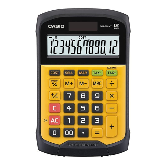 Casio WM-320MT Water-Protected & Dust-Proof Calculator 12 Digit