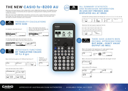 Casio FX-8200 AU Scientific Calculator Black