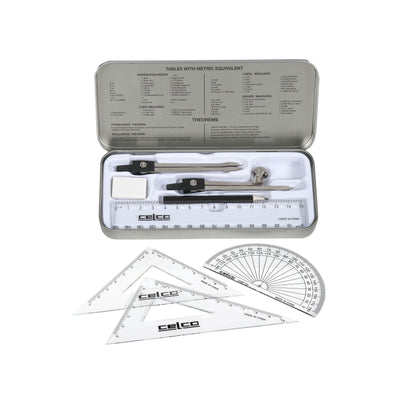 Celco 8 Piece Maths Set 909 with Compass
