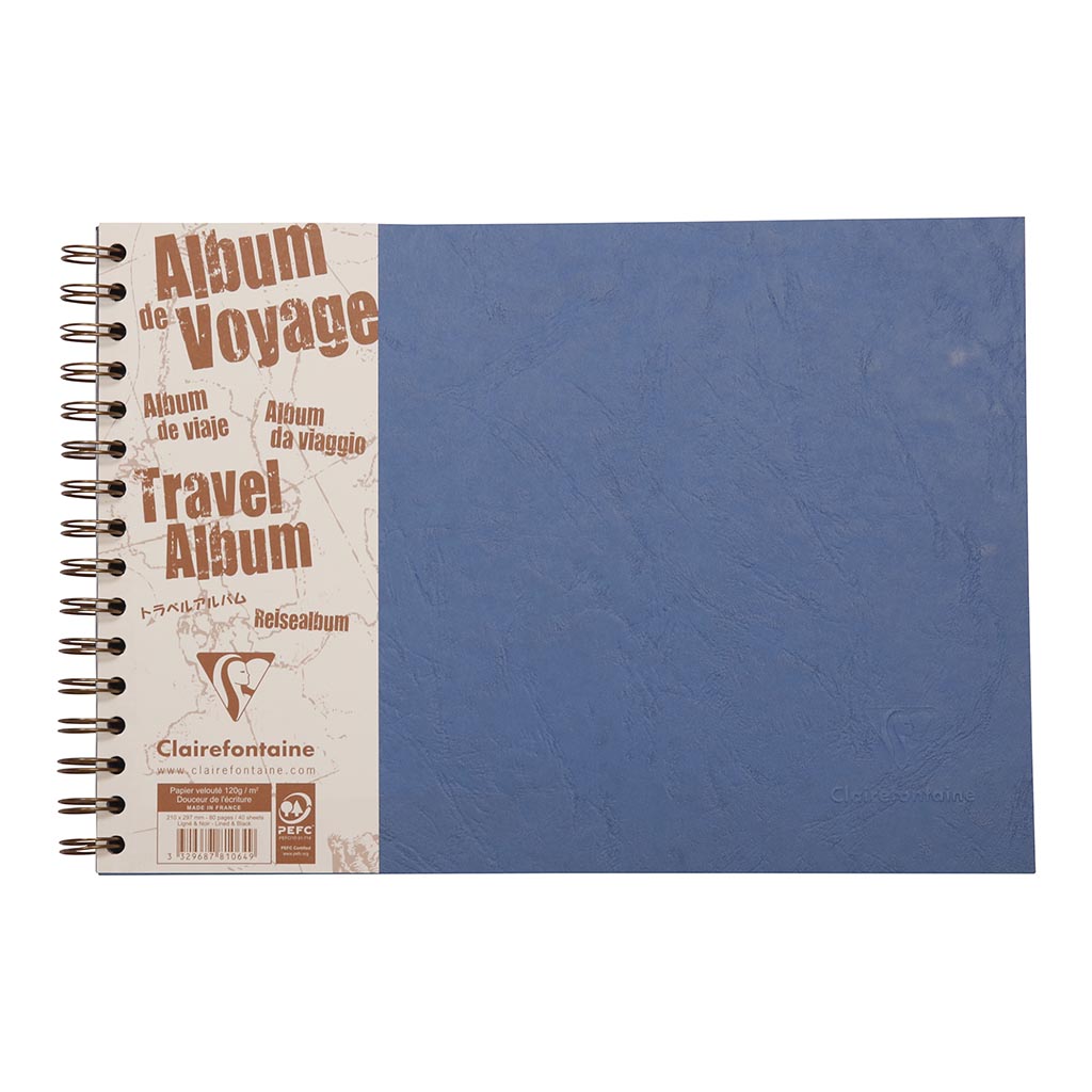 Clairefontaine Age Bag Travel Album Visual Diary A4 Blue