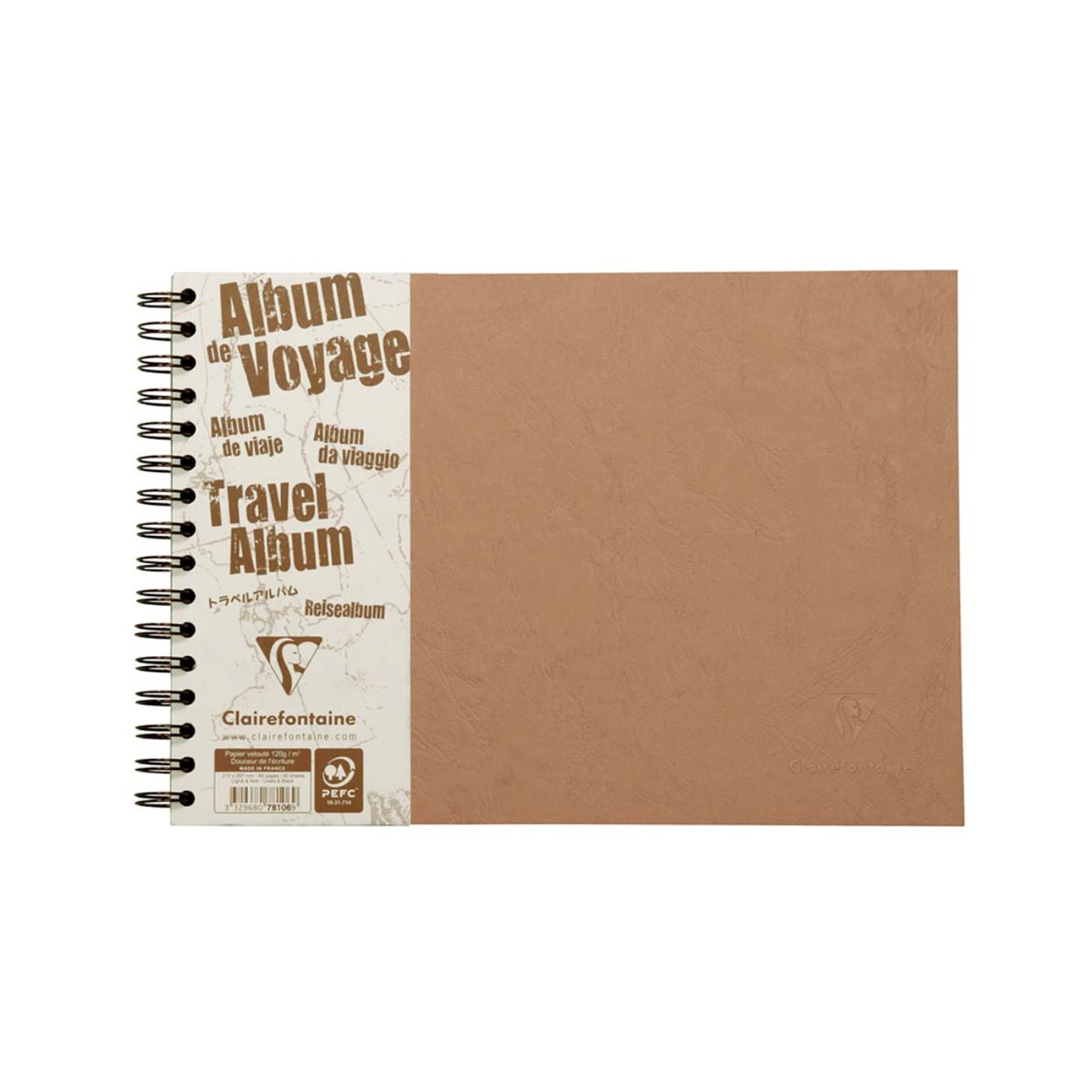 Clairefontaine Age Bag Travel Album Visual Diary A4 Tobacco