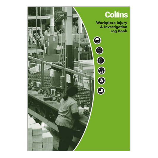 Collins Workplace Injury & Investigation Register 50 Leaf A4