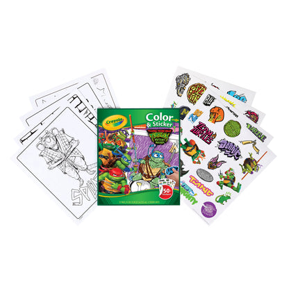 Crayola Colour & Sticker Book 32 Pages Teenage Mutant Ninja Turtles