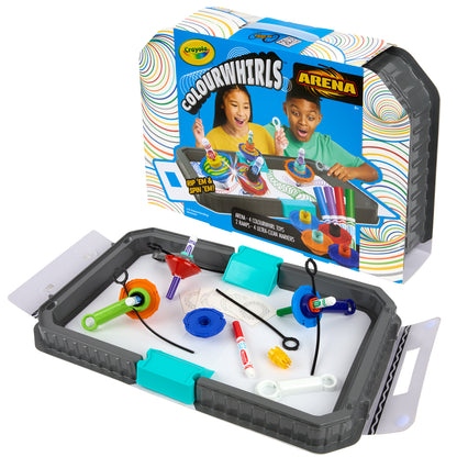 Crayola Colourwhirls Battle Arena Set – Spinning Art & Creative Competition for Kids