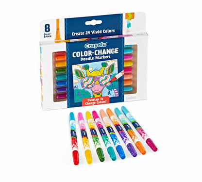 Crayola Doodle &  Draw Colour Change Markers Pack of 8