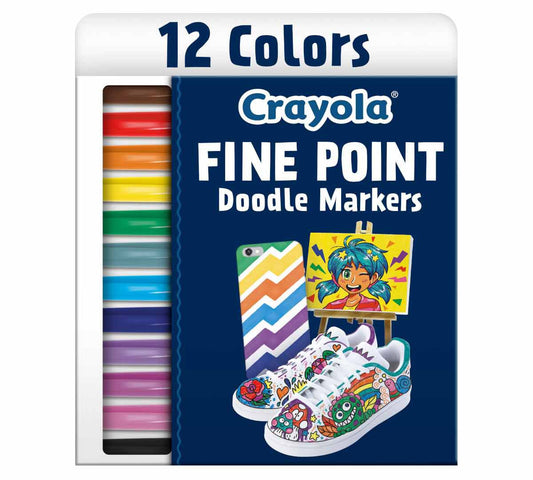 Crayola Doodle &  Draw Fine Point Markers Pack of 12