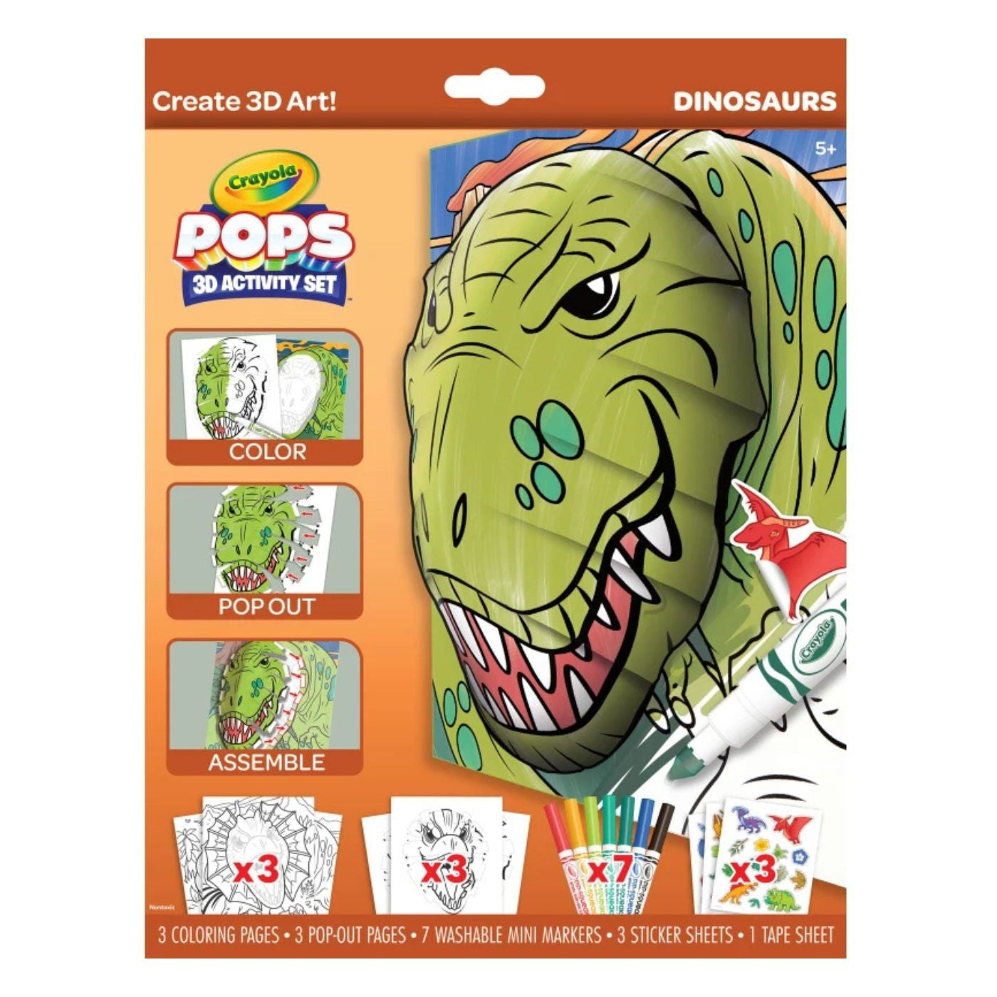 Crayola POPS 3D Activity Set Dinosaurs