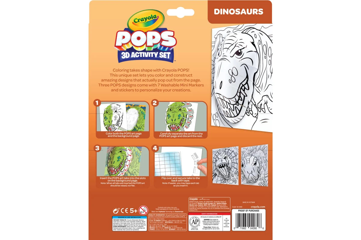 Crayola POPS 3D Activity Set Dinosaurs