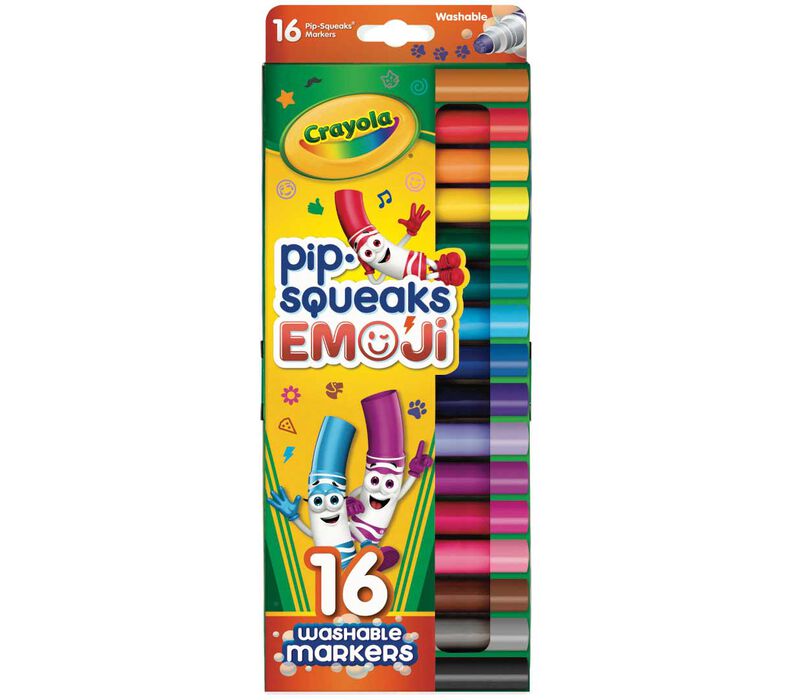 Crayola Pip-Squeaks Washable Marker Stamps Emoji Pack of 16