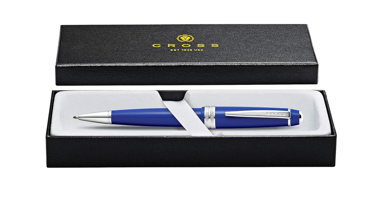 Cross Ballpoint Pen Bailey Light Glossy Blue Resin Medium Tip Black Ink