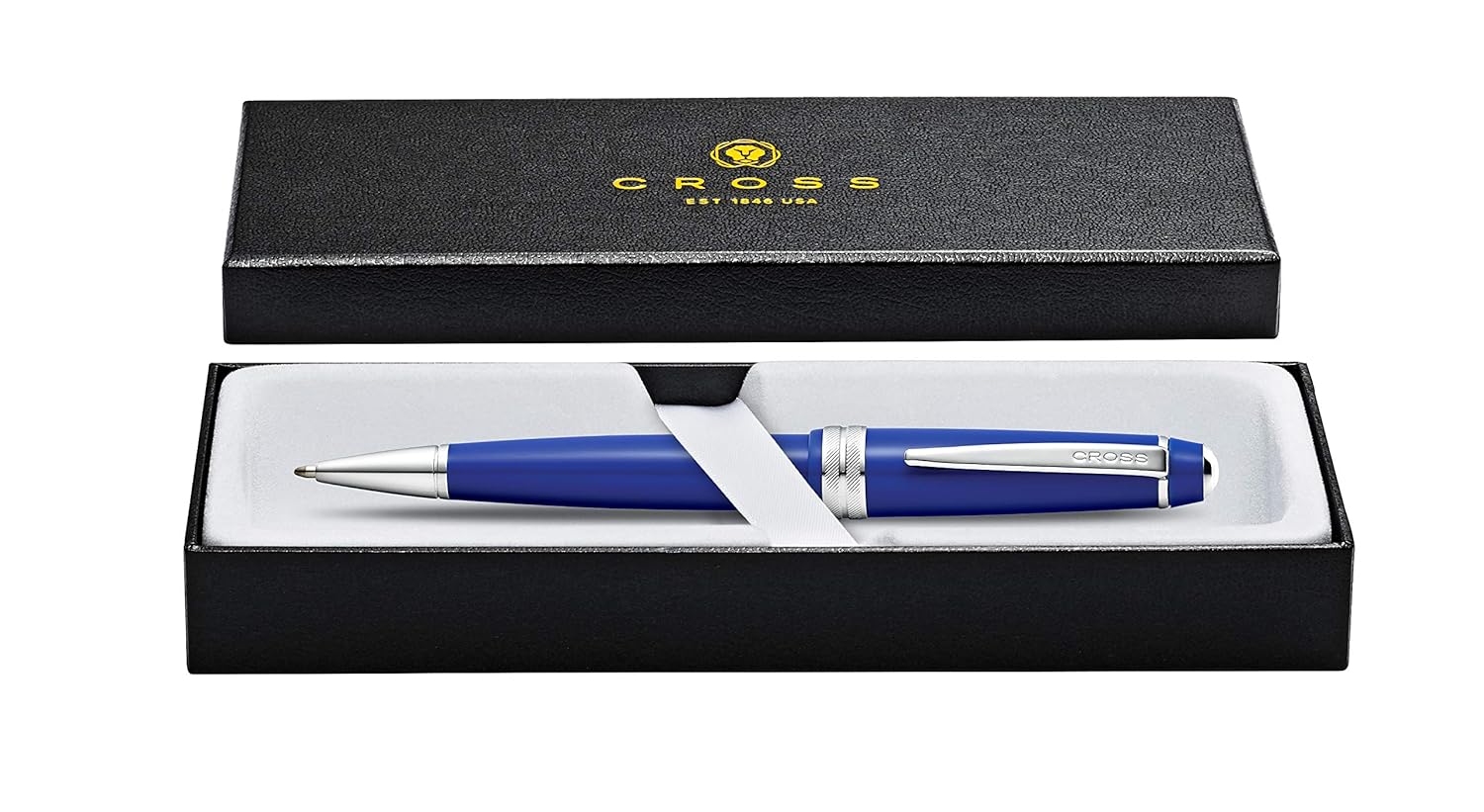 Cross Ballpoint Pen Bailey Light Glossy Blue Resin Medium Tip Black Ink