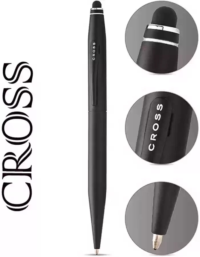 Cross Ballpoint Pen + Stylus Satin Black Tech 2 Medium Black Ink