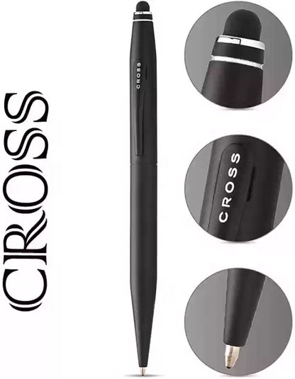 Cross Ballpoint Pen + Stylus Satin Black Tech 2 Medium Black Ink