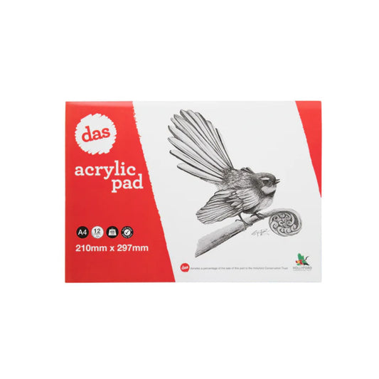 Das Acrylic Pad Piwakwaka 400gsm Woven Texture 12 Sheets A4