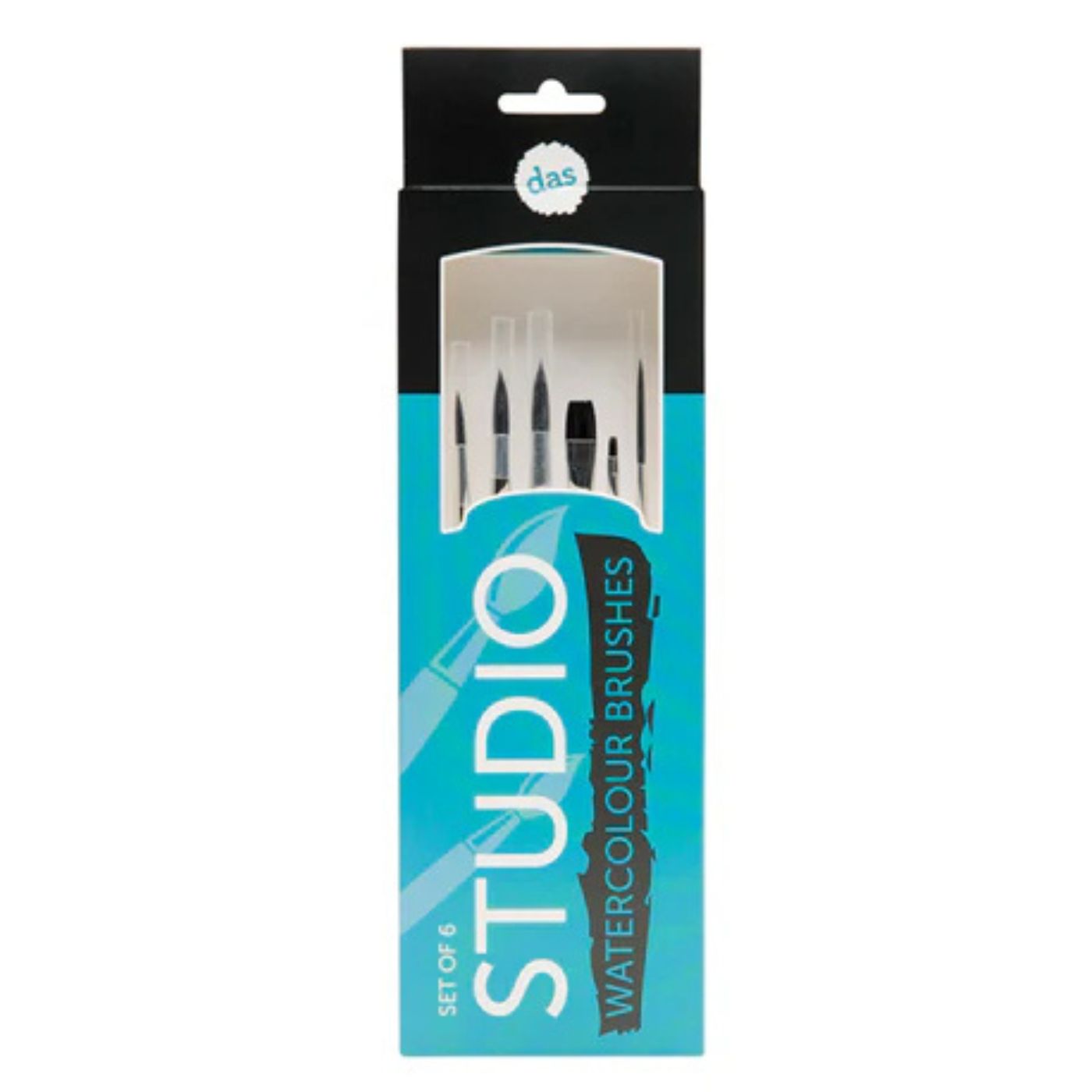 Das Studio Artists Watercolour Brush Synthetic Hair Set of 6