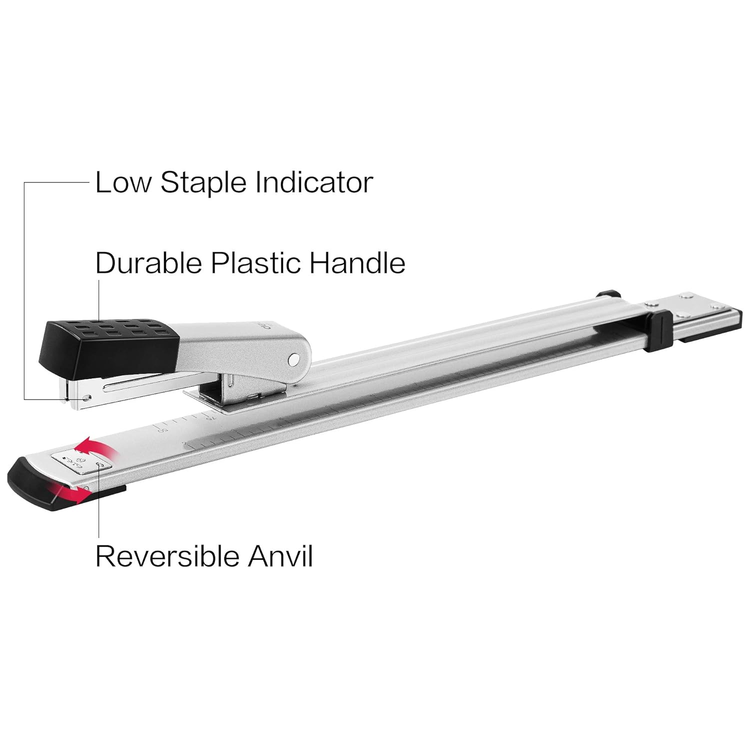 Deli Long Arm Stapler 12 Inch Metal E0334 25 Sheets