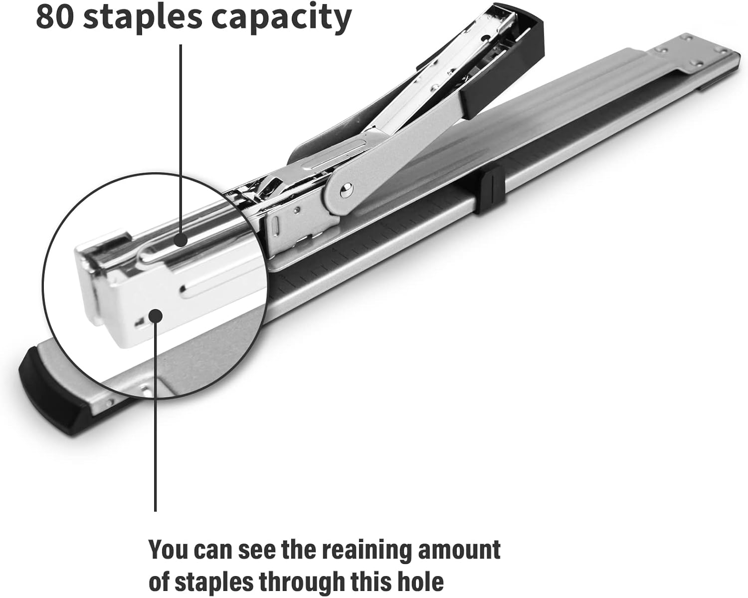 Deli Long Arm Stapler 12 Inch Metal E0334 25 Sheets