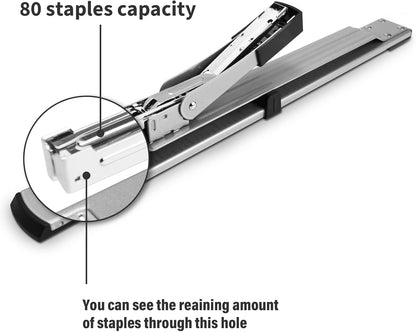 Deli Long Arm Stapler 12 Inch Metal E0334 25 Sheets