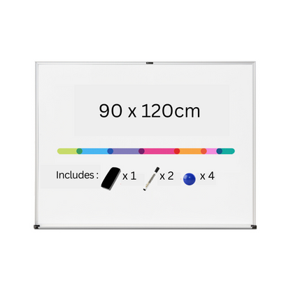 Deli Magnetic Whiteboard with Starter Kit 900 x 1200mm
