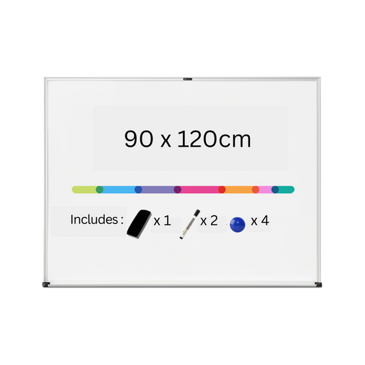 Deli Magnetic Whiteboard with Starter Kit 900 x 1200mm
