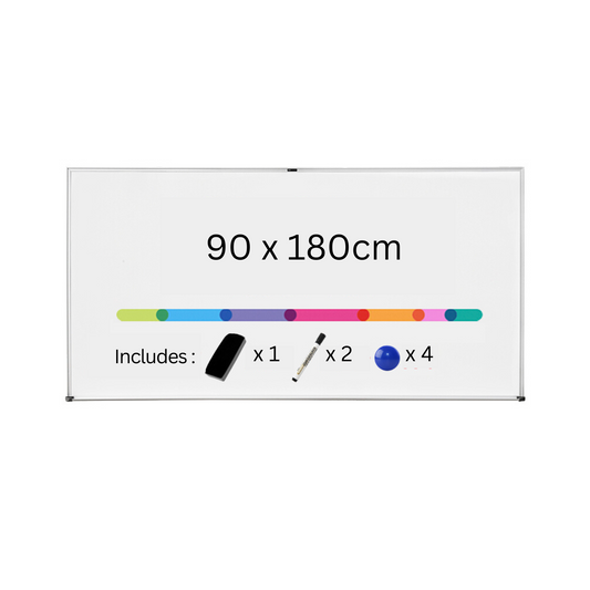 Deli Magnetic Whiteboard with Starter Kit 900 x 1800mm