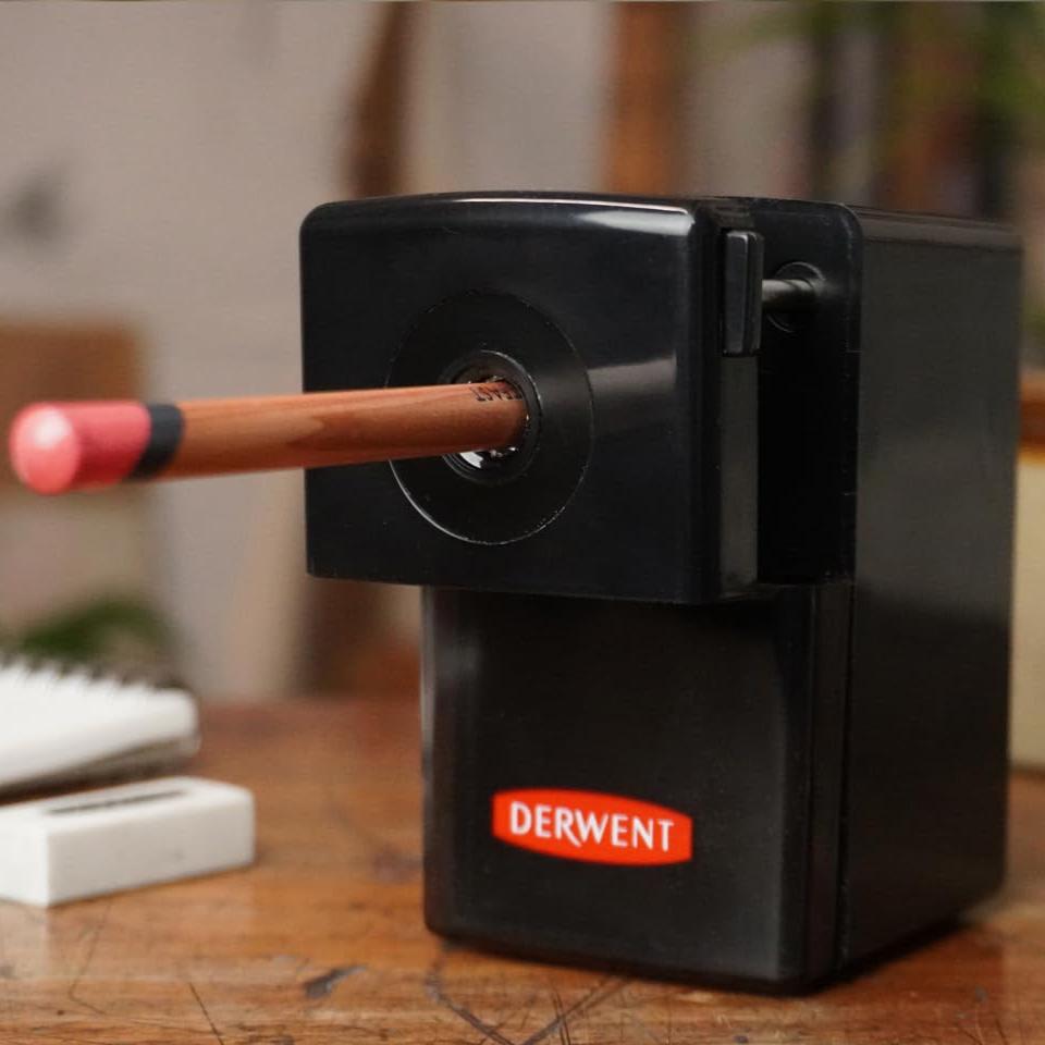 Derwent Super Point Pencil Sharpener Compact Rotary with Desk Clamp