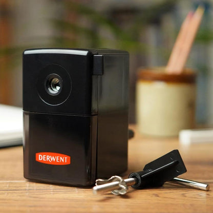 Derwent Super Point Pencil Sharpener Compact Rotary with Desk Clamp