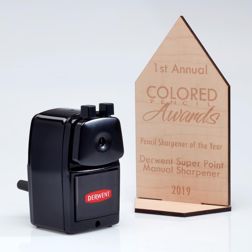 Derwent Super Point Pencil Sharpener Rotary with Desk Clamp